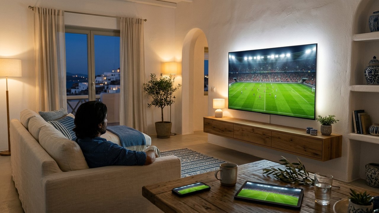 IPTV GR — ζωντανός αθλητισμός σε smart TV με κινητό και tablet