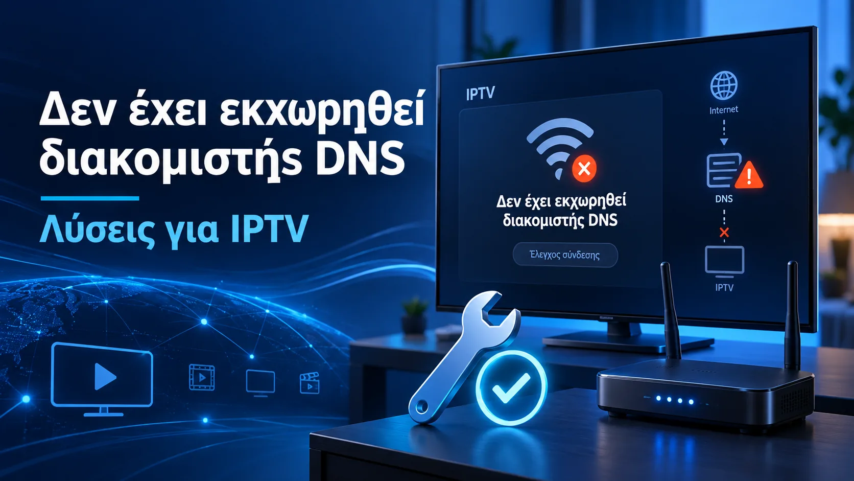 no dns server assigned — Δεν έχει εκχωρηθεί διακομιστής DNS: λύσεις για IPTV